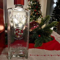 Bottiglia in Vetro decorata con Murrina di Murano - Merry Christmas - My AQUA Bottle