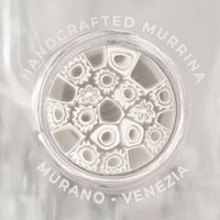 Original Murano Murrina - White and Transparent