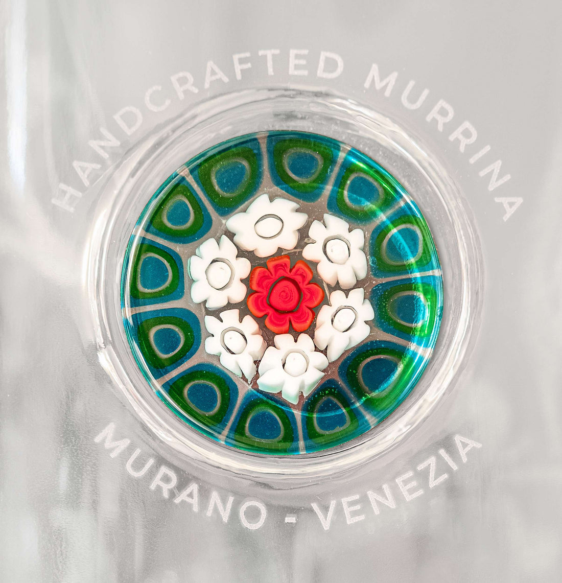 Bottiglia in Vetro decorata con Murrina di Murano - Italia