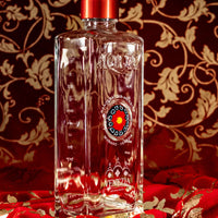 Bottiglia in Vetro decorata con Murrina di Murano - Nero, Rosso, Giallo