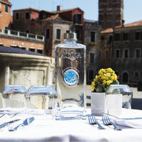 Bottiglia in Vetro decorata con Murrina di Murano - Azzurra - My AQUA Bottle