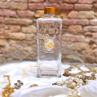 Bottiglia in Vetro decorata con Murrina di Murano - Bianca & Oro 24Kt - My AQUA Bottle