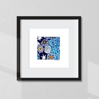 Stampa Illustrazione "Millefiori - Blu" - My AQUA Bottle