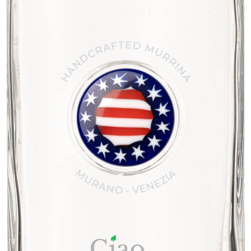 Bottiglia in Vetro decorata con Murrina di Murano - U.S.A. - My AQUA Bottle