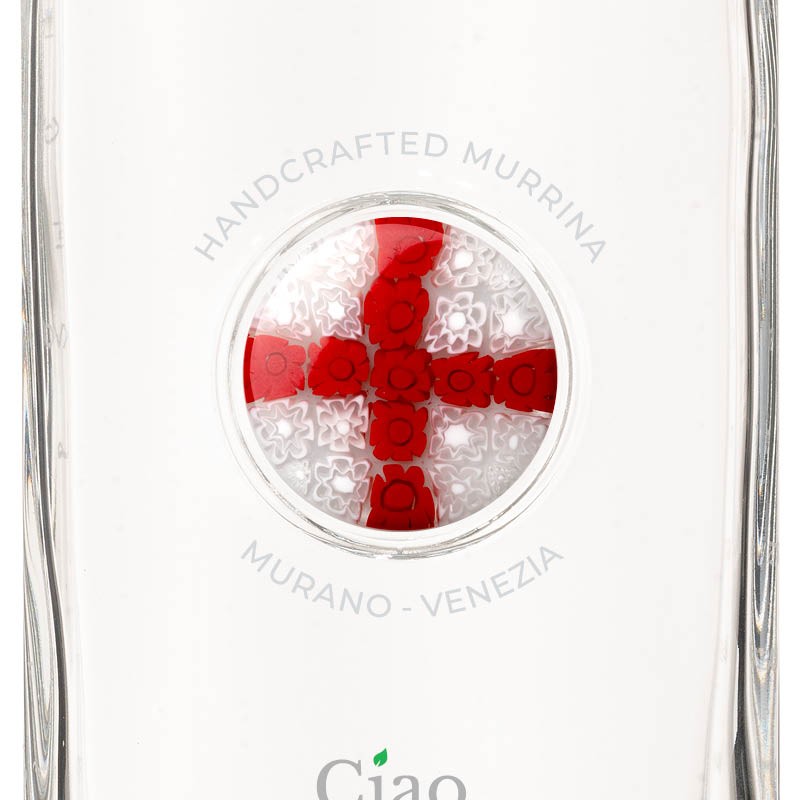 Bottiglia in Vetro decorata con Murrina di Murano - England - My AQUA Bottle