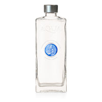 Bottiglia in Vetro decorata con Medaglione in Vetro di Murano - Bluino Leone Bianco - My AQUA Bottle