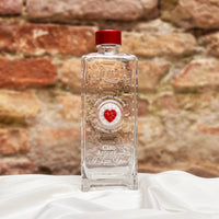 Bottiglia in Vetro decorata con Murrina di Murano - Cuore Rosso - Ciao Amore... I LOVE YOU - My AQUA Bottle