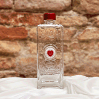 Bottiglia in Vetro decorata con Murrina di Murano - Cuore Rosso - Ciao Mama... I LOVE YOU - My AQUA Bottle