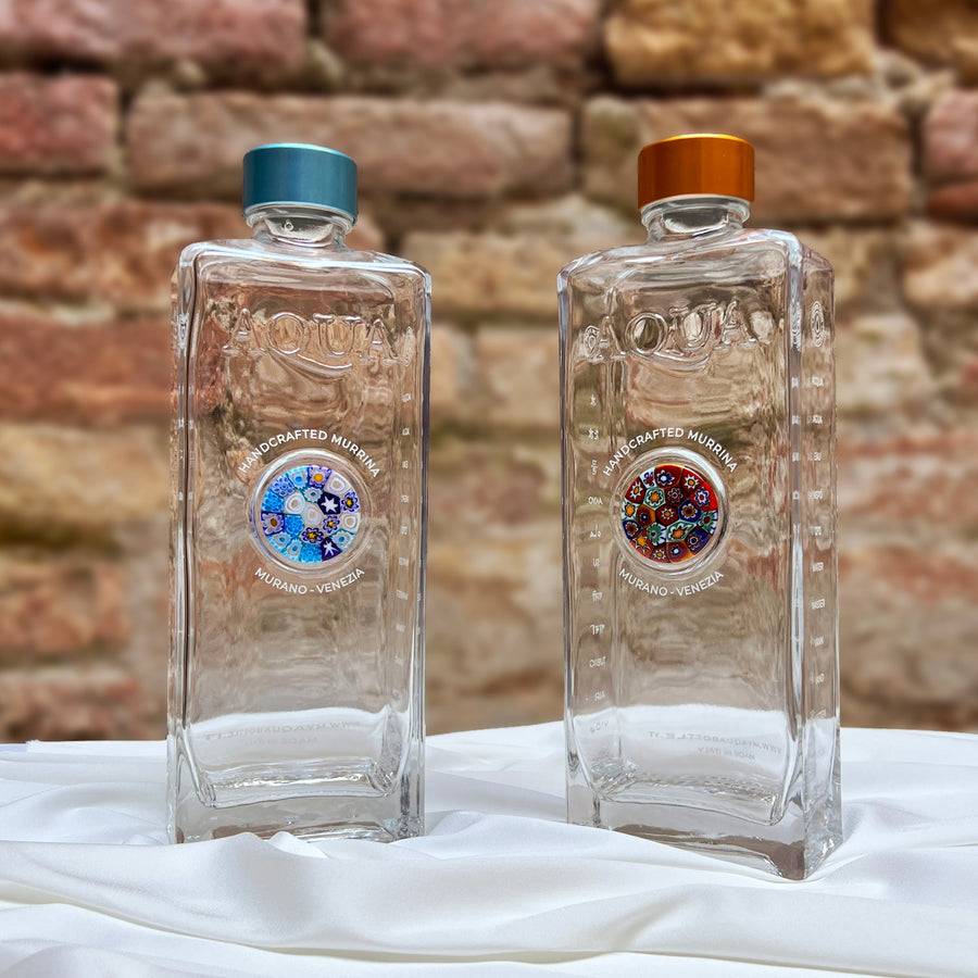 Multicolor RED and BLUE Murrina Bottles Set
