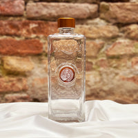 Bottiglia in Vetro decorata con Medaglione in Vetro di Murano - Ambra Leone Bianco - My AQUA Bottle