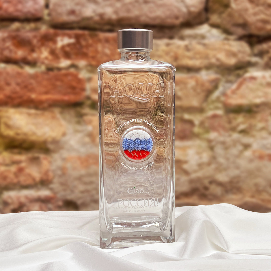 Bottiglia in Vetro decorata con Murrina di Murano - Russia - My AQUA Bottle
