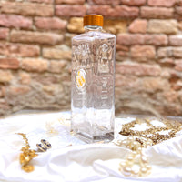 Bottiglia in Vetro decorata con Murrina di Murano - Bianca & Oro 24Kt - My AQUA Bottle